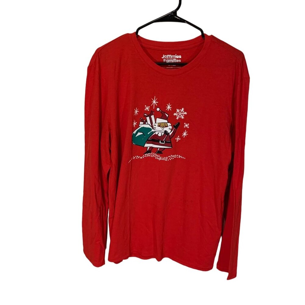 Mens Jammies For Your Families Santa Pajama Top M